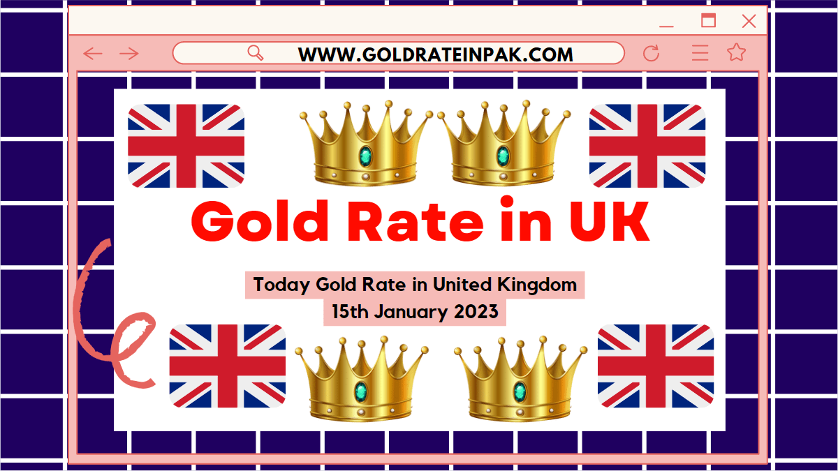 Gold Rate in UK - 15 January 2023