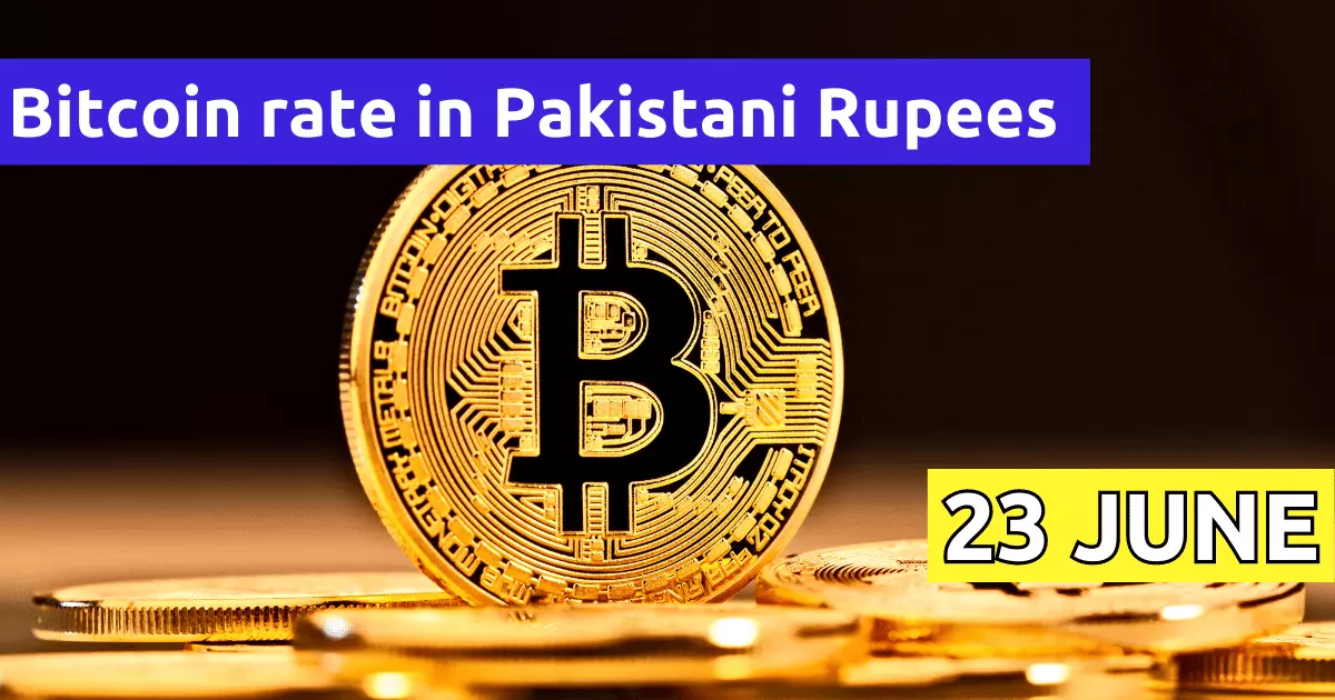 Bitcoin Rate in PKR on 23 June 2023