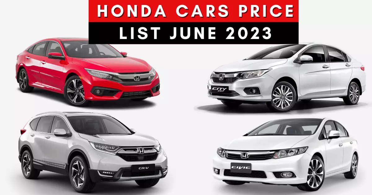 New Honda Cars Prices in Pakistan June 2023