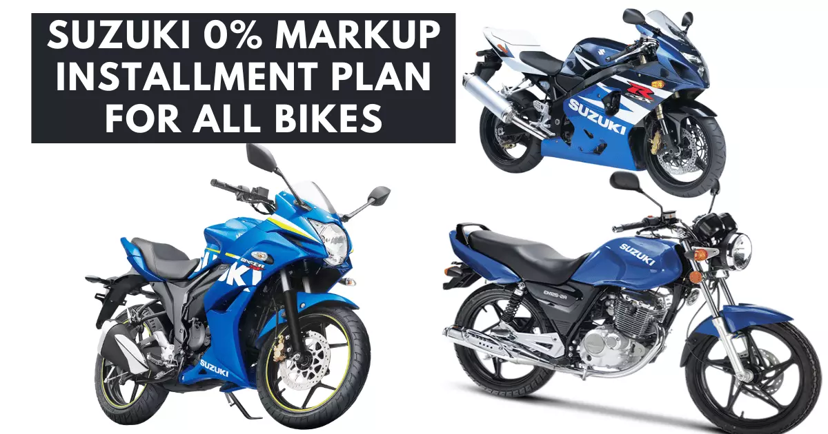 Suzuki Introduces 0% Markup Installment Plan for Bikes