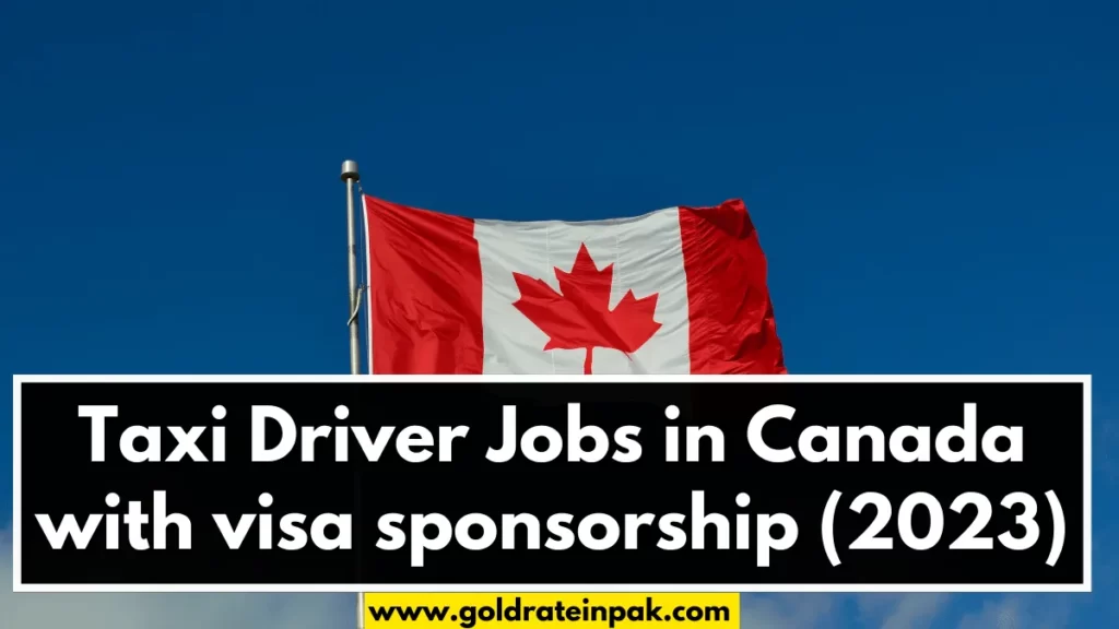 Taxi Driver Jobs in Canada with Visa Sponsorship 2023