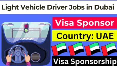 Light Vehicle Driver Jobs in Dubai with Visa Sponsorship for Foreigner