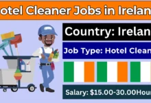 Hotel Cleaner Jobs in Ireland with Visa Sponsorship 2024