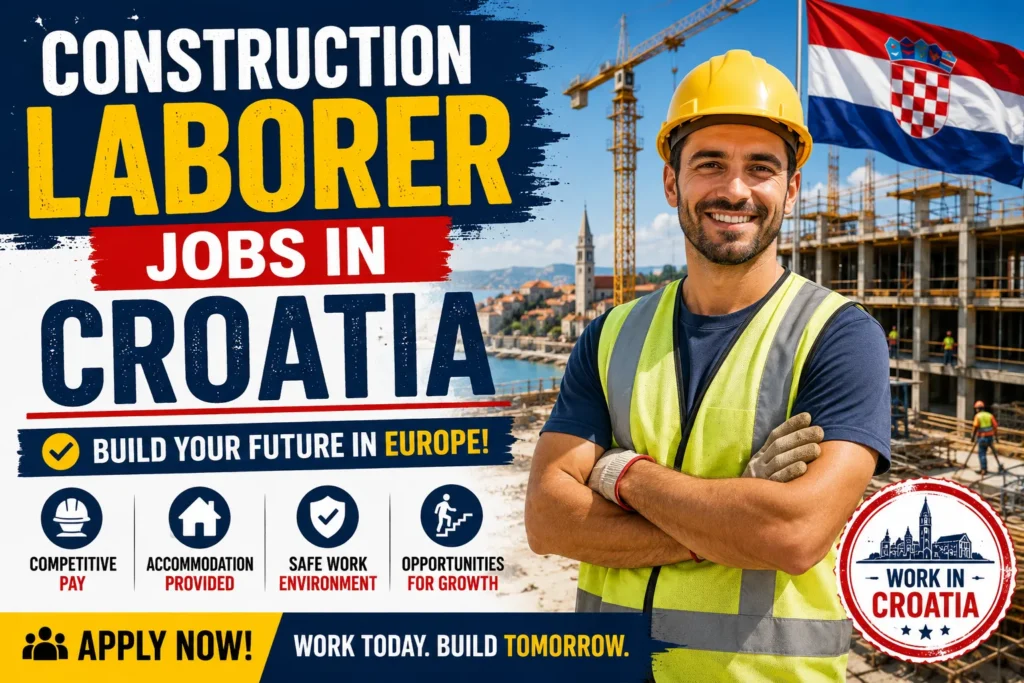 Construction Laborer Jobs in Croatia with Visa Sponsorship 2026