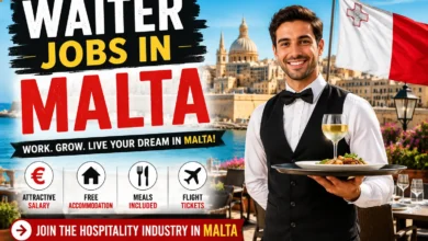 Waiter Jobs in Malta with Visa Sponsorship 2026