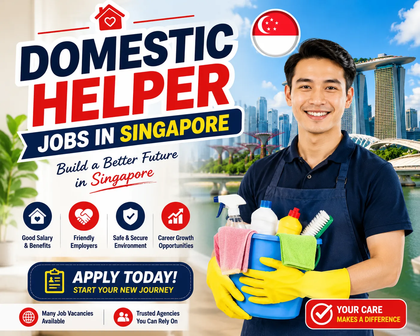 Domestic Helper Jobs in Singapore with Visa Sponsorship 2026