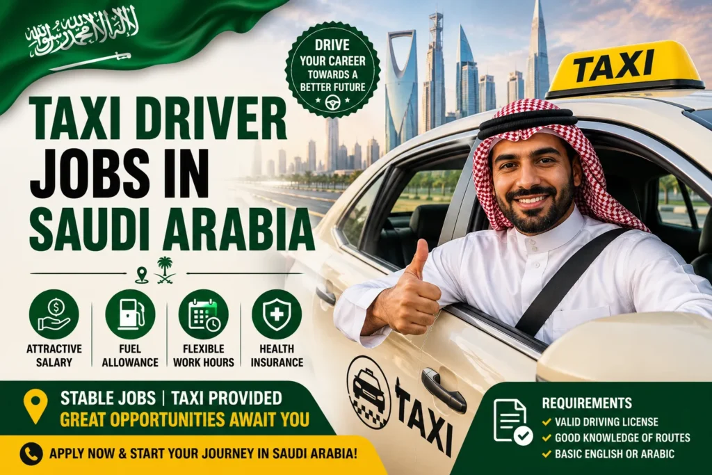Taxi Driver Jobs in Saudi Arabia with Visa Sponsorship 2026