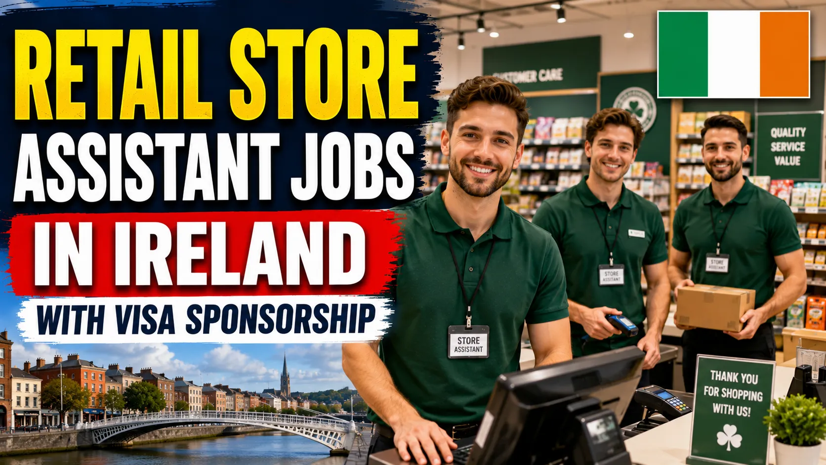 Retail Store Assistant Jobs in Ireland with Visa Sponsorship 2026